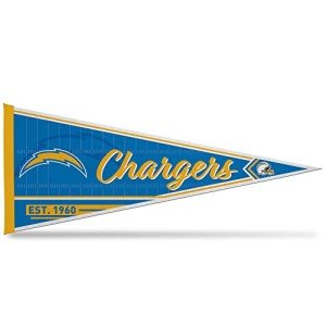 Rico Industries NFL Football Los Angeles Chargers Classic 12" x 30" Felt Wall Décor Pennant - Great for Home/Bed Room/Man Cave Décor