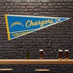 Rico Industries NFL Football Los Angeles Chargers Classic 12" x 30" Felt Wall Décor Pennant - Great for Home/Bed Room/Man Cave Décor
