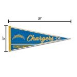Rico Industries NFL Football Los Angeles Chargers Classic 12" x 30" Felt Wall Décor Pennant - Great for Home/Bed Room/Man Cave Décor