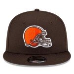 New Era NFL 9FIFTY Team Color Adjustable Snapback Hat Cap - One Size (US, Alpha, One Size, Cleveland Browns - Brown)