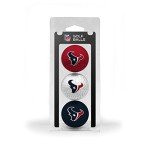 Team Golf NFL Houston Texans 3 Golf Ball Pack Regulation Size Golf Balls, 3 Pack, Full Color Durable Team Imprint
