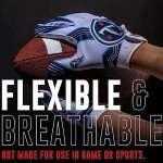 Franklin Sports Tennessee Titans Youth NFL Football Receiver Gloves - Receiver Gloves for Kids - NFL Team Logos and Silicone Palm - Youth S/XS Pair