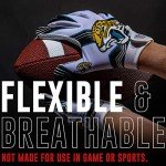 Franklin Sports Jacksonville Jaguars Youth NFL Football Receiver Gloves - Receiver Gloves for Kids - NFL Team Logos and Silicone Palm - Youth S/XS Pair