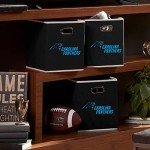 Franklin Sports NFL Carolina Panthers Collapsible Storage Bin NFL Folding Cube Storage Container Fits Bin Organizers Fabric NFL Team Storage Cubes One Size