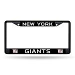 Rico Industries NFL Football New York Giants Black Chrome Frame with Plastic Inserts 12" x 6" Car/Truck Auto Accessory