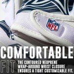 Franklin Sports Dallas Cowboys Youth NFL Football Receiver Gloves - Receiver Gloves For Kids - NFL Team Logos and Silicone Palm - Youth S/XS Pair