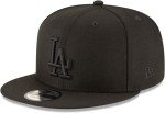 New Era MLB 9FIFTY Black Black Adjustable Snapback Hat Cap One Size Fits All - Los Angeles Dodgers Black