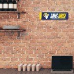 Rico Industries NFL Football Los Angeles Rams Metal Street Sign 4" x 15" Home Décor - Bedroom - Office - Man Cave