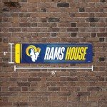 Rico Industries NFL Football Los Angeles Rams Metal Street Sign 4" x 15" Home Décor - Bedroom - Office - Man Cave