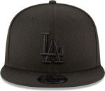 New Era MLB 9FIFTY Black Black Adjustable Snapback Hat Cap One Size Fits All - Los Angeles Dodgers Black