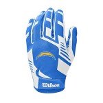 Wilson NFL Stretch Fit Football Gloves - Adult, Los Angeles Chargers