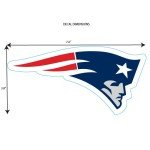 NFL Siskiyou Sports Fan Shop New England Patriots Auto Decal 8 inch sheet Team Color