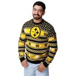 FOCO Standard NFL Big Logo Ugly Sweater, Team Color