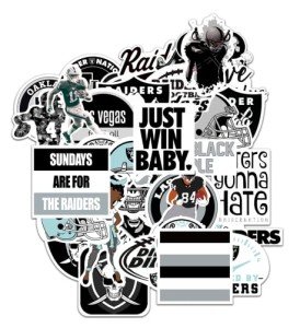 45 PCS Las Vegas Stickers Decal for Raiders Sticker Football Stickers for Water Bottle, Laptop, Bicycle, Computer, Motorcycle, Travel Case, Car Decal Decoration Sticker 2-2.5 inches