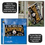WinCraft Pittsburgh Steelers 6X and 6 Time Super Bowl Champions Flag Outdoor Indoor 3x5 Foot Banner