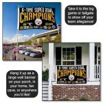 WinCraft Pittsburgh Steelers 6X and 6 Time Super Bowl Champions Flag Outdoor Indoor 3x5 Foot Banner