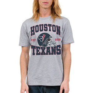 Junk Food Clothing x NFL - Houston Texans - Team Helmet - Unisex Adult Short Sleeve Fan T-Shirt for Men and Women - Size Medium