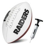 Franklin Sports NFL Las Vegas Raiders Autograph Football - Official Size White Panel Souvenir Football for Autographs + Signatures - NFL Team Fan Shop Memorabilia Ball for Display