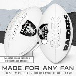 Franklin Sports NFL Las Vegas Raiders Autograph Football - Official Size White Panel Souvenir Football for Autographs + Signatures - NFL Team Fan Shop Memorabilia Ball for Display