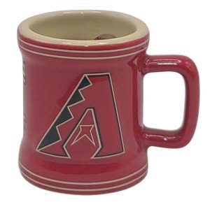 Boelter Brands MLB Mini Mug Style Sculpted Ceramic Shot Glass, 2oz (Arizona Diamondbacks)