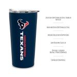 Rico Industries NFL Football Houston Texans 18oz Soft Touch, Easy Grip Tumbler