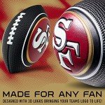 Franklin Sports NFL San Francisco 49ers Football - Kids Foam Football - Soft Junior Size 8.5" Ball with 3D Logos - Perfect for Gameday + Tailgates