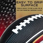 Franklin Sports NFL San Francisco 49ers Football - Kids Foam Football - Soft Junior Size 8.5" Ball with 3D Logos - Perfect for Gameday + Tailgates