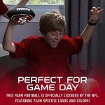 Franklin Sports NFL San Francisco 49ers Football - Kids Foam Football - Soft Junior Size 8.5" Ball with 3D Logos - Perfect for Gameday + Tailgates
