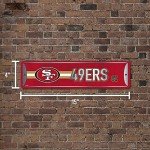 Rico Industries NFL San Francisco 49ers Home Décor Metal Street Sign (4" x 15") - Great for Home, Office, Bedroom, & Man Cave - Made,Silver