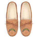 FOCO Los Angeles Chargers NFL Mens Team Logo Moccasin Slippers - L