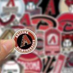26 PCS Arizona American Diamondbacks Baseball Stickers for Water Bottle, Laptop, Bicycle, Computer, Motorcycle, Travel Case, Car Decal Decoration Sticker