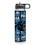 Rico Industries NFL Football Carolina Panthers 22oz Stainless Steel Tumbler with Lid - Great For Coffee, Tea, Water or Cocktails