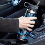 Rico Industries NFL Football Carolina Panthers 22oz Stainless Steel Tumbler with Lid - Great For Coffee, Tea, Water or Cocktails