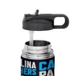 Rico Industries NFL Football Carolina Panthers 22oz Stainless Steel Tumbler with Lid - Great For Coffee, Tea, Water or Cocktails