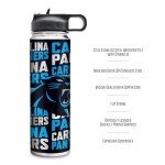 Rico Industries NFL Football Carolina Panthers 22oz Stainless Steel Tumbler with Lid - Great For Coffee, Tea, Water or Cocktails