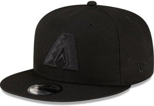 New Era MLB 9FIFTY Black Black Adjustable Snapback Hat Cap One Size Fits All - Arizona Diamondbacks Black