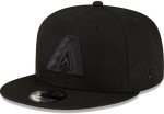 New Era MLB 9FIFTY Black Black Adjustable Snapback Hat Cap One Size Fits All - Arizona Diamondbacks Black