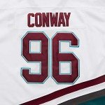 Mighty Ducks Jersey Movie Ice Hockey Jersey White S-XXL Charlie Conway #96 with Adult Size, 90S Hip Hop Clothing for Party(X-Large)