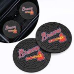 UMLYOP Braves Car Cup Holder Coasters for Baseball Fans,Atlanta Braves Car Coasters for Car Cup Holder,Baseball Stuffs Braves Car Cup Holder Insert,Souvenir/Gifts for Baseball Fans,Car Cup Mat,2.75''
