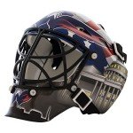 NHL Washington Capitals Team Logo Mini Hockey Goalie Mask with Case - Collectible Goalie Mask with Official NHL Logos and Colors