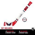 Franklin Sports Washington Capitals NHL Mini Soft Hockey Stick Set - NHL Team Soft Foam Mini Hockey Stick and Ball Set - Great Toy for Kids