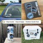 Desert Cactus Utah Hockey Club Team NHL National Hockey League Sticker Vinyl Decal Laptop Water Bottle Car Scrapbook (Type 2-1)