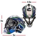 NHL Vancouver Canucks Team Logo Mini Hockey Goalie Mask with Case - Collectible Goalie Mask with Official NHL Logos and Colors