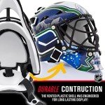 NHL Vancouver Canucks Team Logo Mini Hockey Goalie Mask with Case - Collectible Goalie Mask with Official NHL Logos and Colors