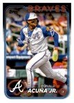 2024 TOPPS #1 RONALD ACUNA JR. ATLANTA BRAVES BASEBALL OFFICIAL TRADING CARD OF MLB