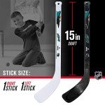 Franklin Sports unisex teen Franklin Sports San Jose Sharks Mini Hockey Set Knee Hockey Goal Ball 2 Hockey Stick Combo Set, San Jose Sharks, 28 x 20 12 US