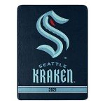 Northwest NHL Seattle Kraken Unisex-Adult Micro Raschel Throw Blanket, 46" x 60", Break Away