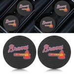 UMLYOP Braves Car Cup Holder Coasters for Baseball Fans,Atlanta Braves Car Coasters for Car Cup Holder,Baseball Stuffs Braves Car Cup Holder Insert,Souvenir/Gifts for Baseball Fans,Car Cup Mat,2.75''