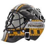 Franklin Sports NHL Pittsburgh Penguins Mini Hockey Goalie Mask with Case - Collectible Goalie Mask with Official NHL Logos and Colors