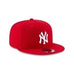 New Era Mens New York Yankees Scarlet Red 9Fifty Adjustable Snapback 950 Cap